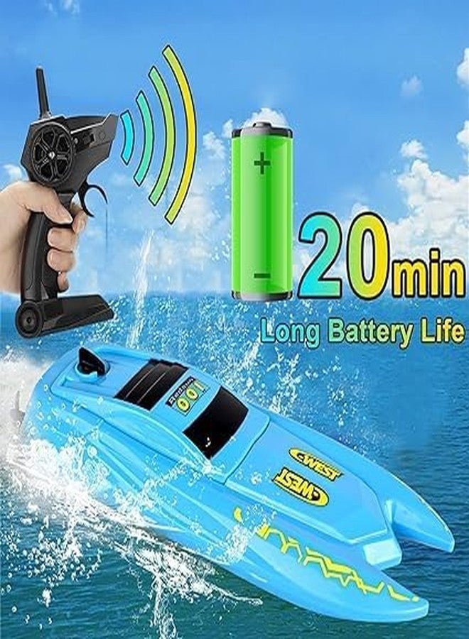 EXOMOON RC Boat Remote Control Boats for Pools and Lakes - H126 Mini Racing Boats 2.4GHz 10km/h High Speed Remote Control Boat for Kids Adults Boys Girls Multicolor - Image 4
